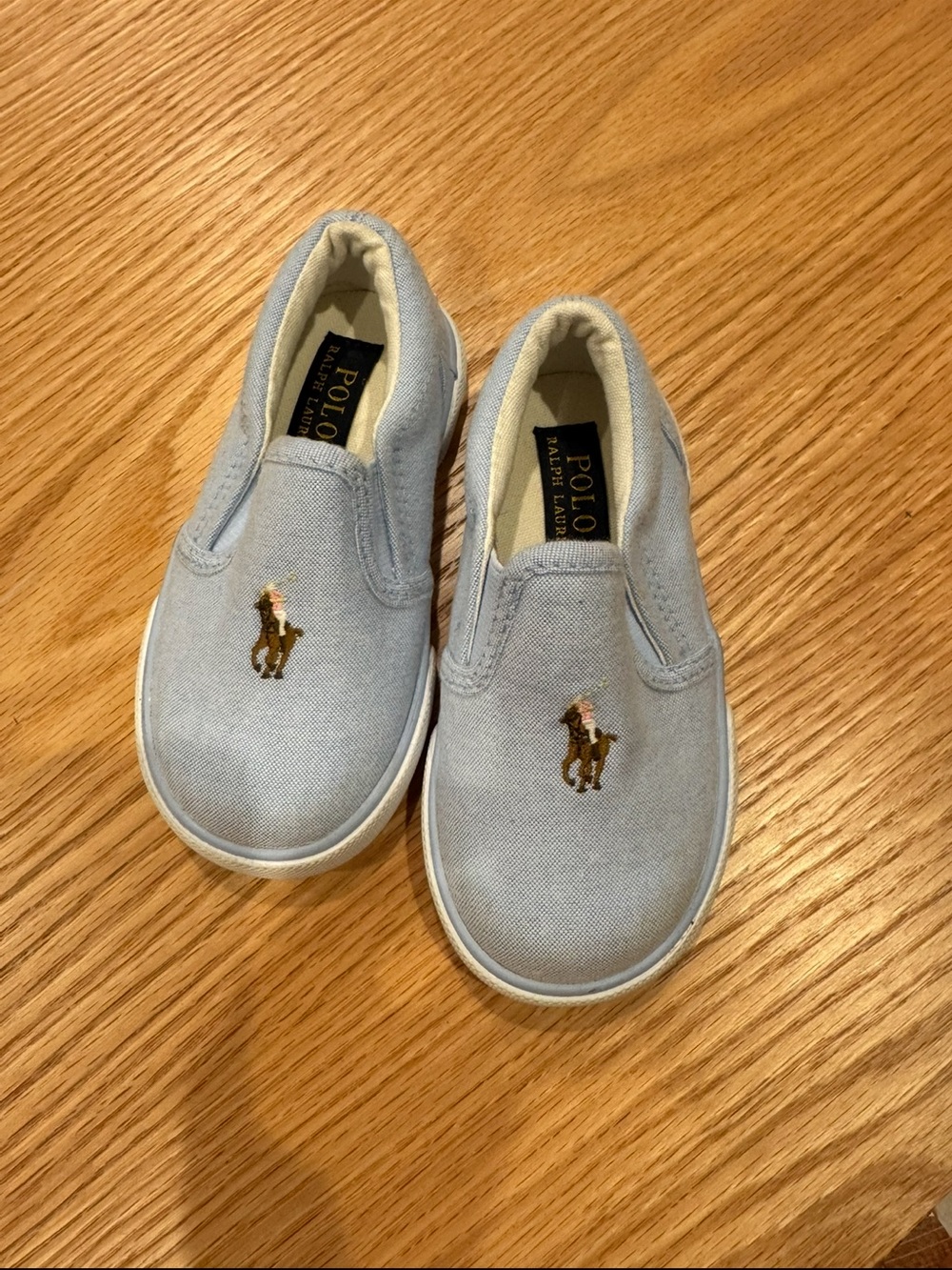 Polo by Ralph Lauren Light Blue Slip-On Kids Sneakers
